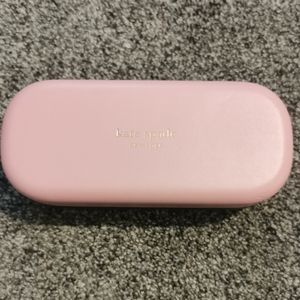 Kate Spade Large Pink Green Hard Case For Eyeglasses Sunglasses